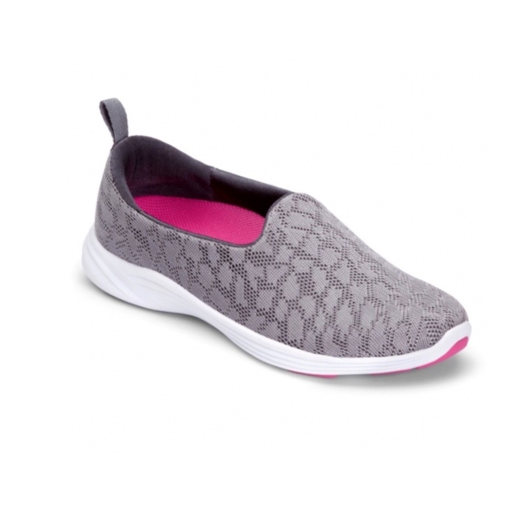 Vionic 331 Hydra AMS Sneakers Women 11 Wide Gray Pink Slip On Mesh Walking Shoes